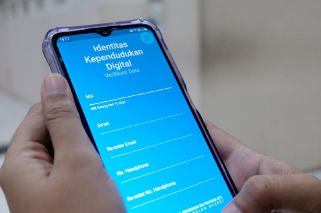 Aplikasi untuk mendapatkan KTP digital. (Diskominfo Surabaya/Antara)
