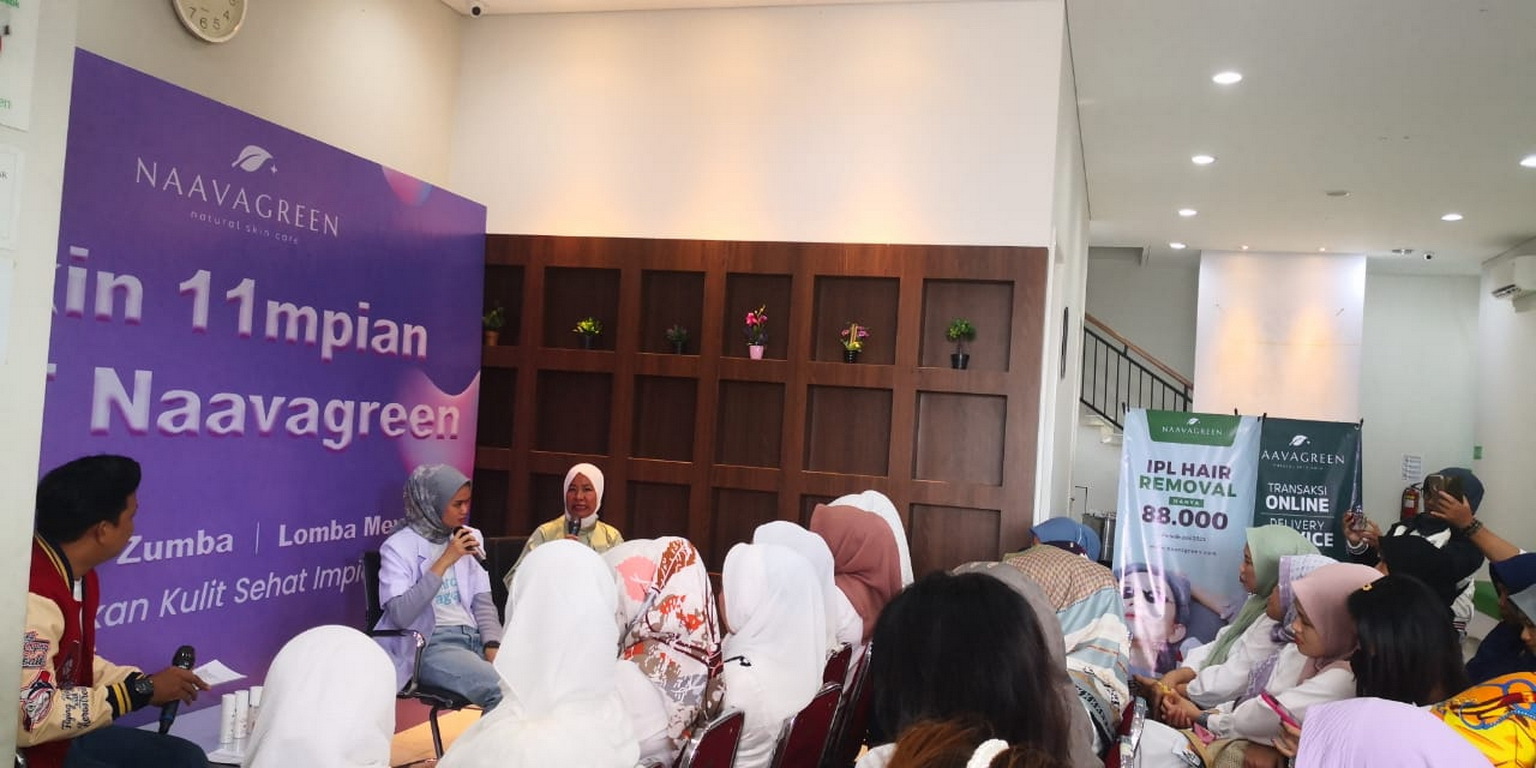 Skin 11mpian HUT Naavagreen Gathering yang diselenggarakan di klinik Naavagreen Pontianak pada Sabtu (16/9).