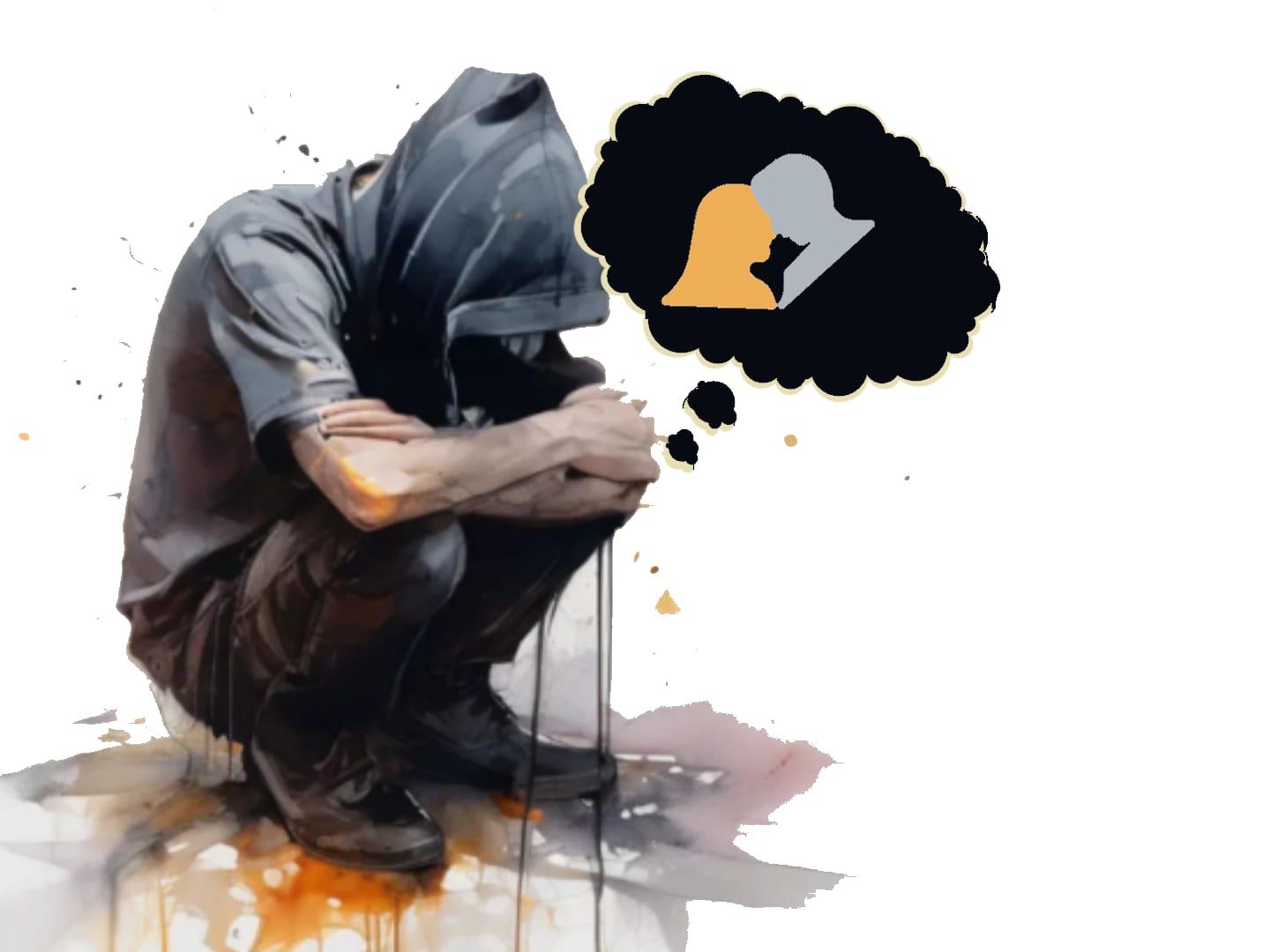 Ilustrasi pria diselingkuhi.