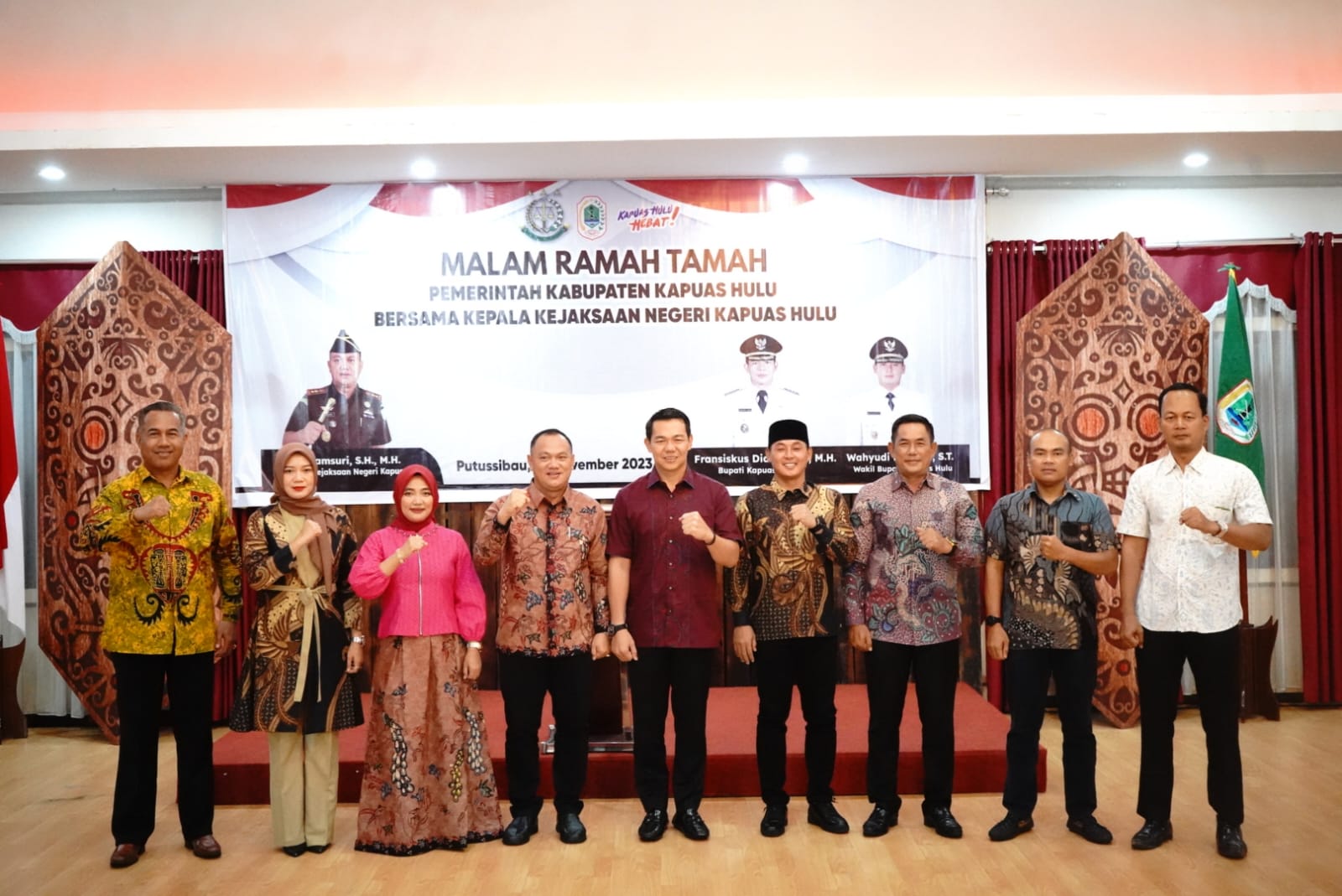 RAMAH TAMAH: Pemkab Kapuas Hulu saat menggelar ramah tamah dengan Kajari Kapuas Hulu yang baru.