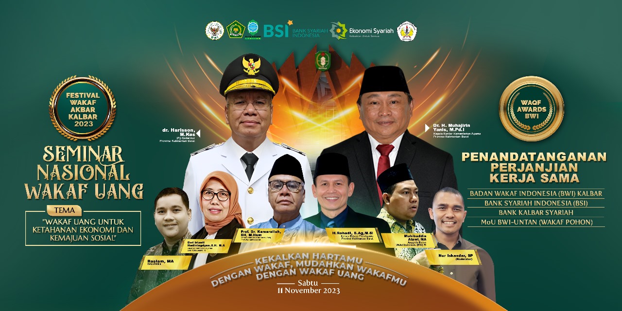 BWI Kalbar menggelar seminar Wakaf Uang dan Launching Wakaf Tunai Catin