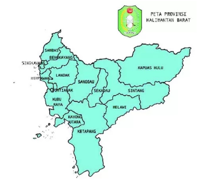 Peta Kalimantan Barat.