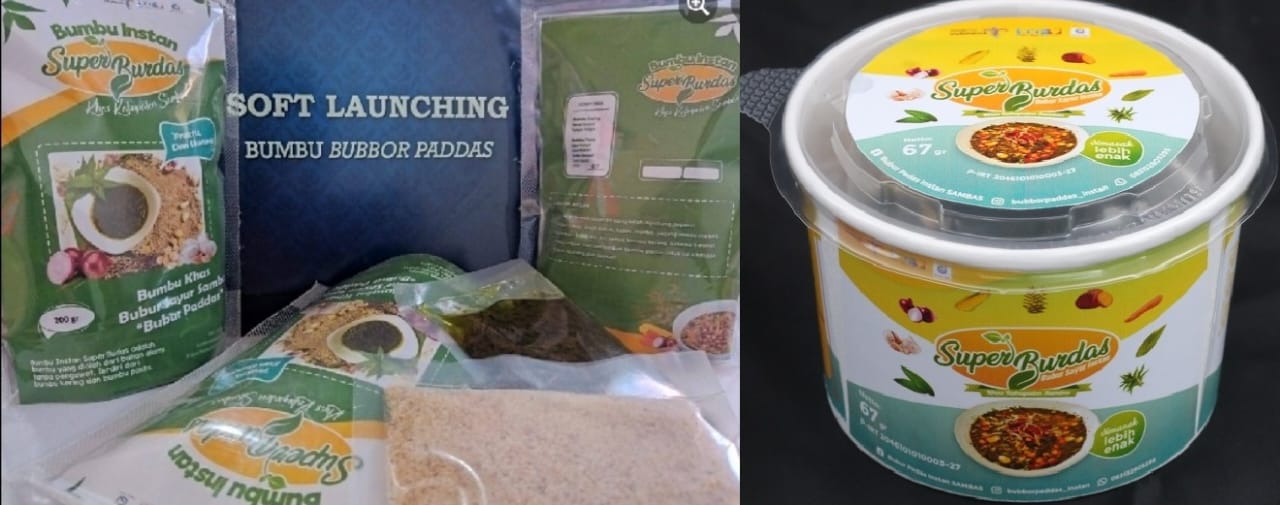 Kemasan bubur pedas instan Dan bumbu bubur pedas.