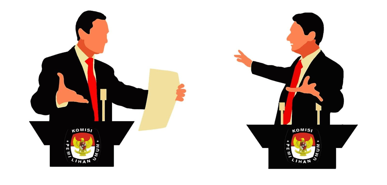 Ilustrasi debat capres cawapres.