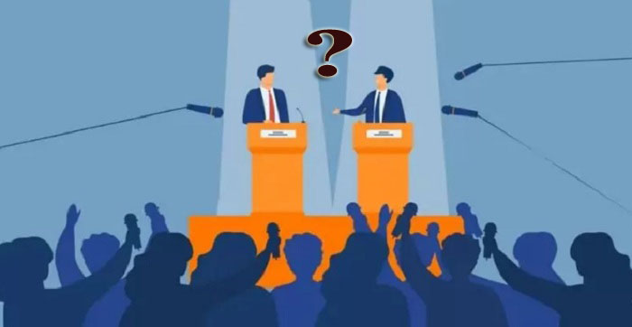 Ilustrasi debat capres cawapres.