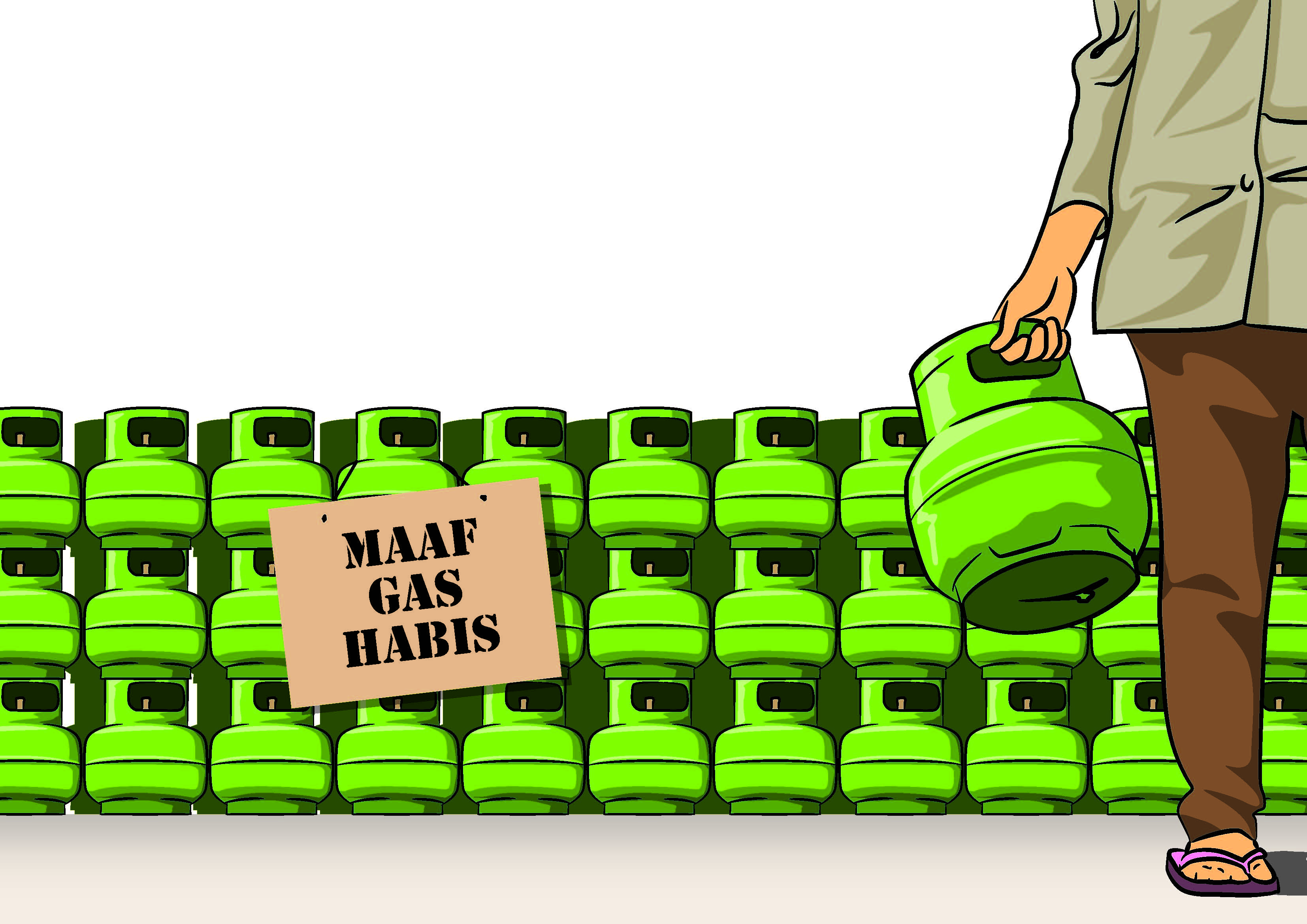 Ilustrasi Gas LPG 3Kg.