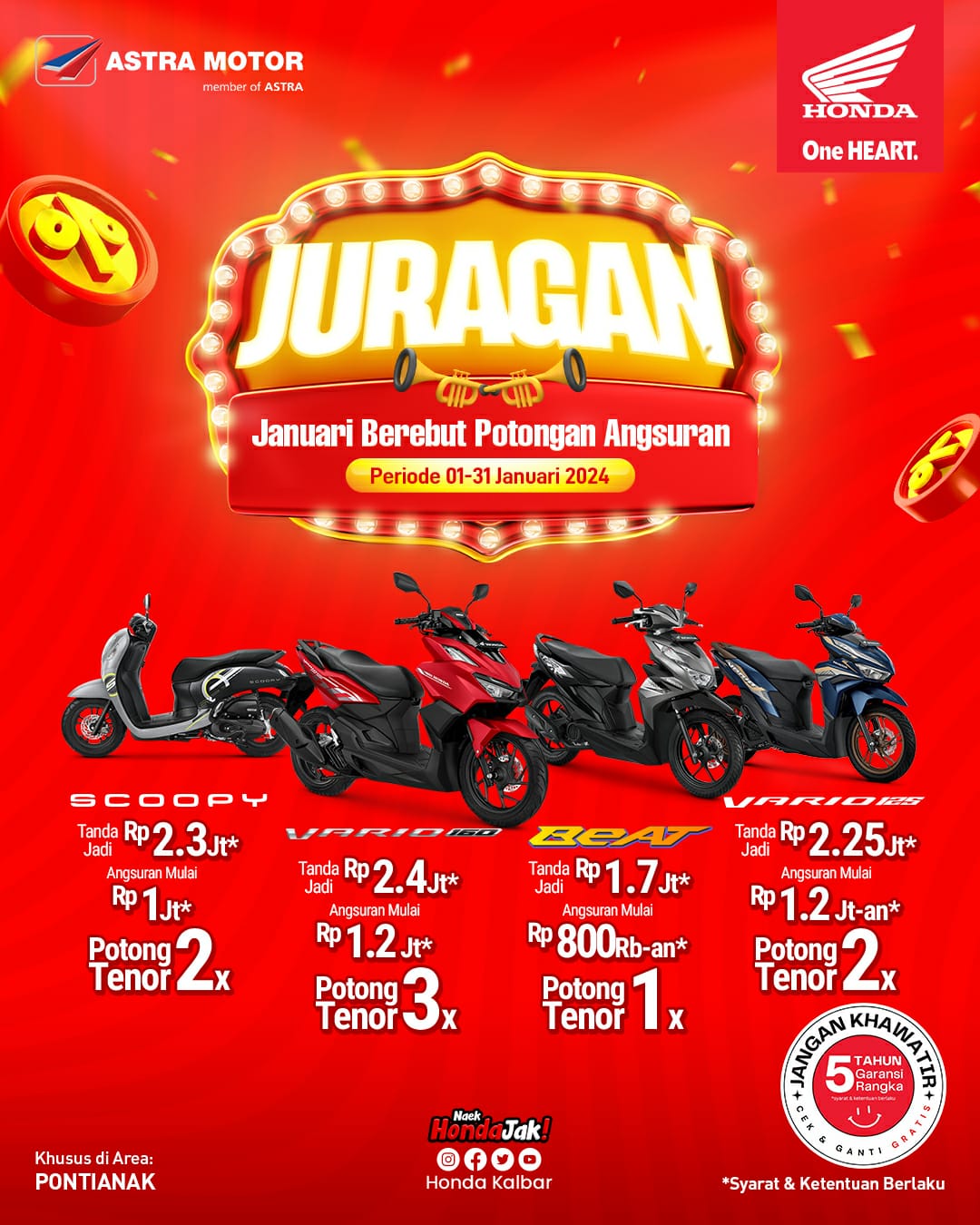 Promo JURAGAN dari Astra Motor Kalbar.
