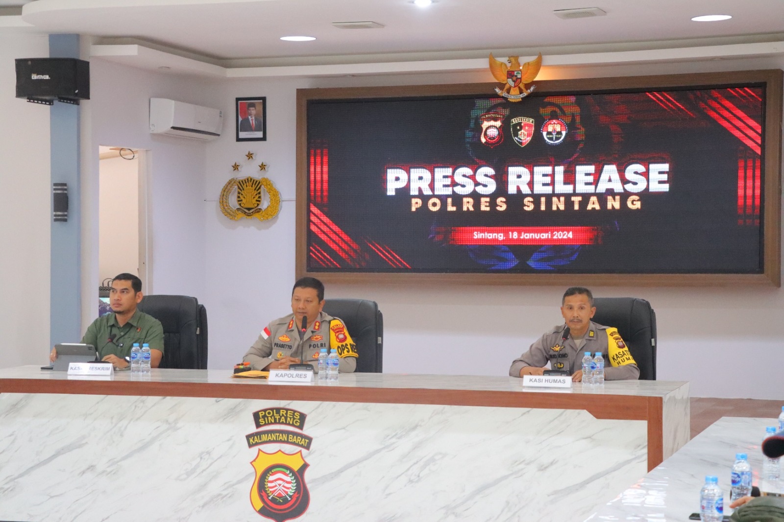 UNGKAP: Polres Sintang kembali menggelar press release pengungkapan kasus kematian Casis Polri terkait hasil autopsi korban, pada Kamis (18/1).