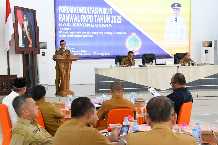 BUKA RKPD: Forum Konsultasi Publik Rencana Awal (Ranwal) Rencana Kerja Pemerintah Daerah (RKPD) Tahun 2025 yang berlangsung di Aula Istana Rakyat, Selasa (30/1).