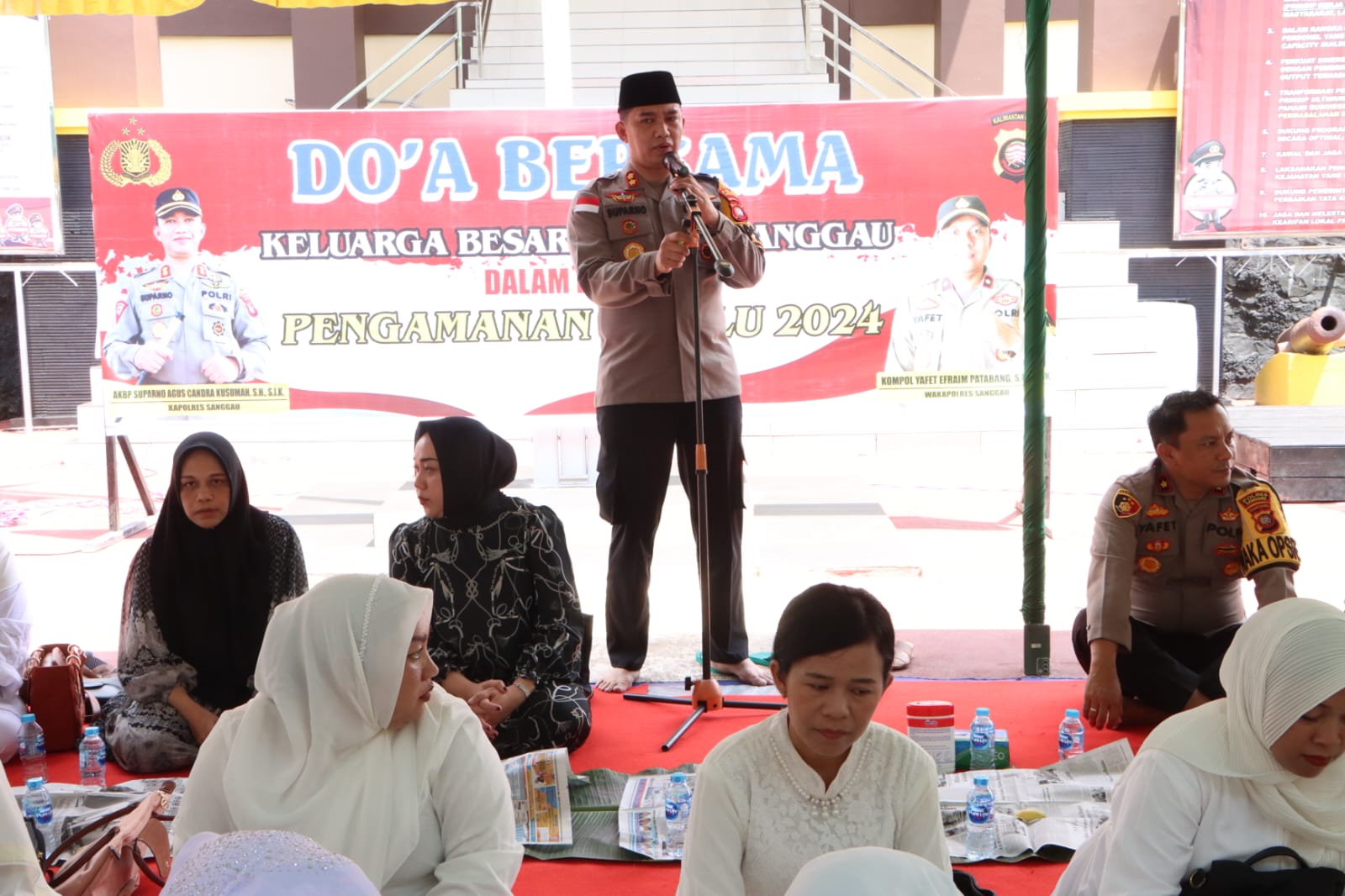 PEMILU: Kepolisian Resor (Polres) Sanggau menggelar doa bersama Keluarga Besar Polres Sanggau dalam Rangka Pengamanan Pemilu 2024