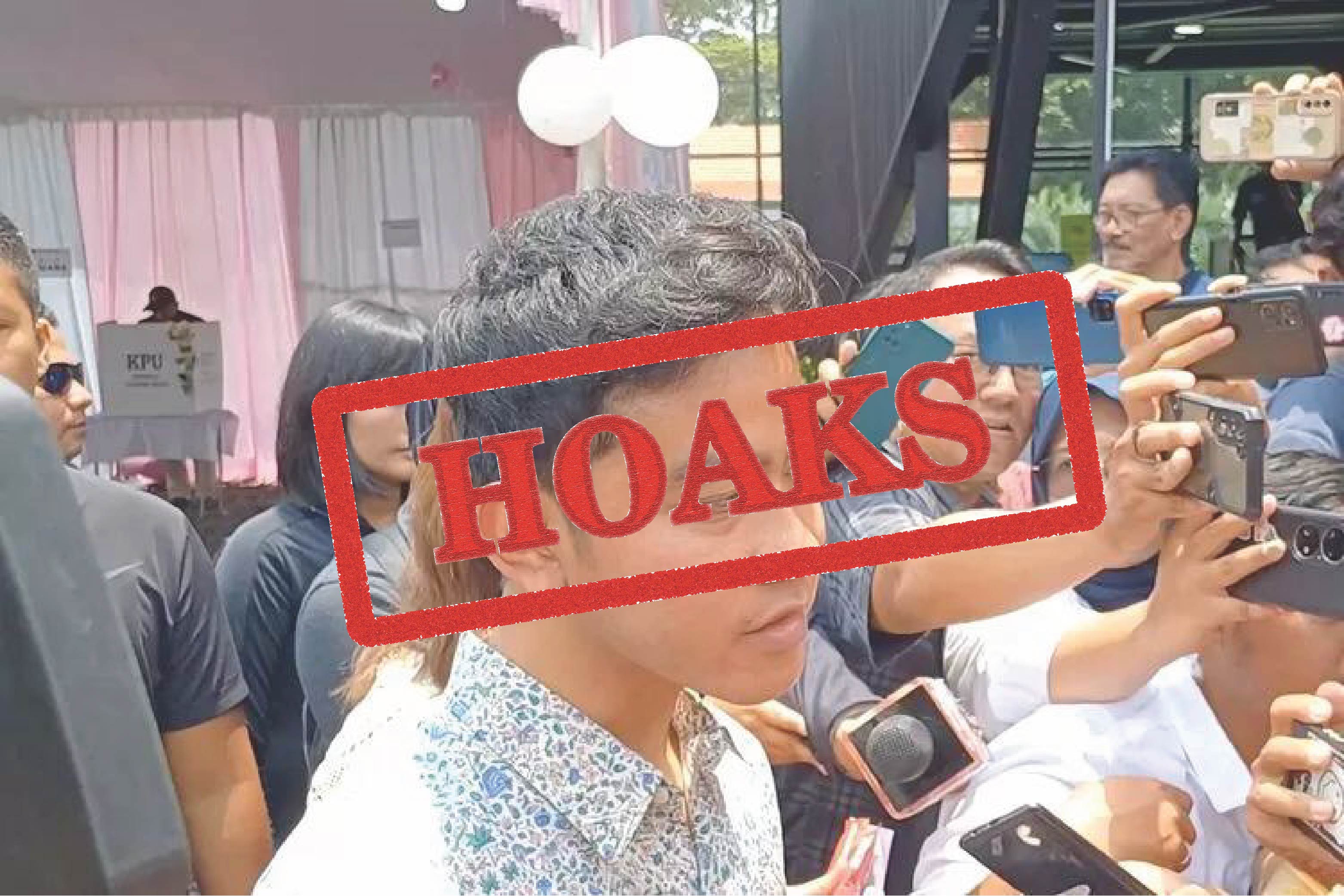 Foto yang beredar di internet yang mengabarkan ajakan Gibran untuk memilih Ganjar Pranowo pada Pemilu 2024.
