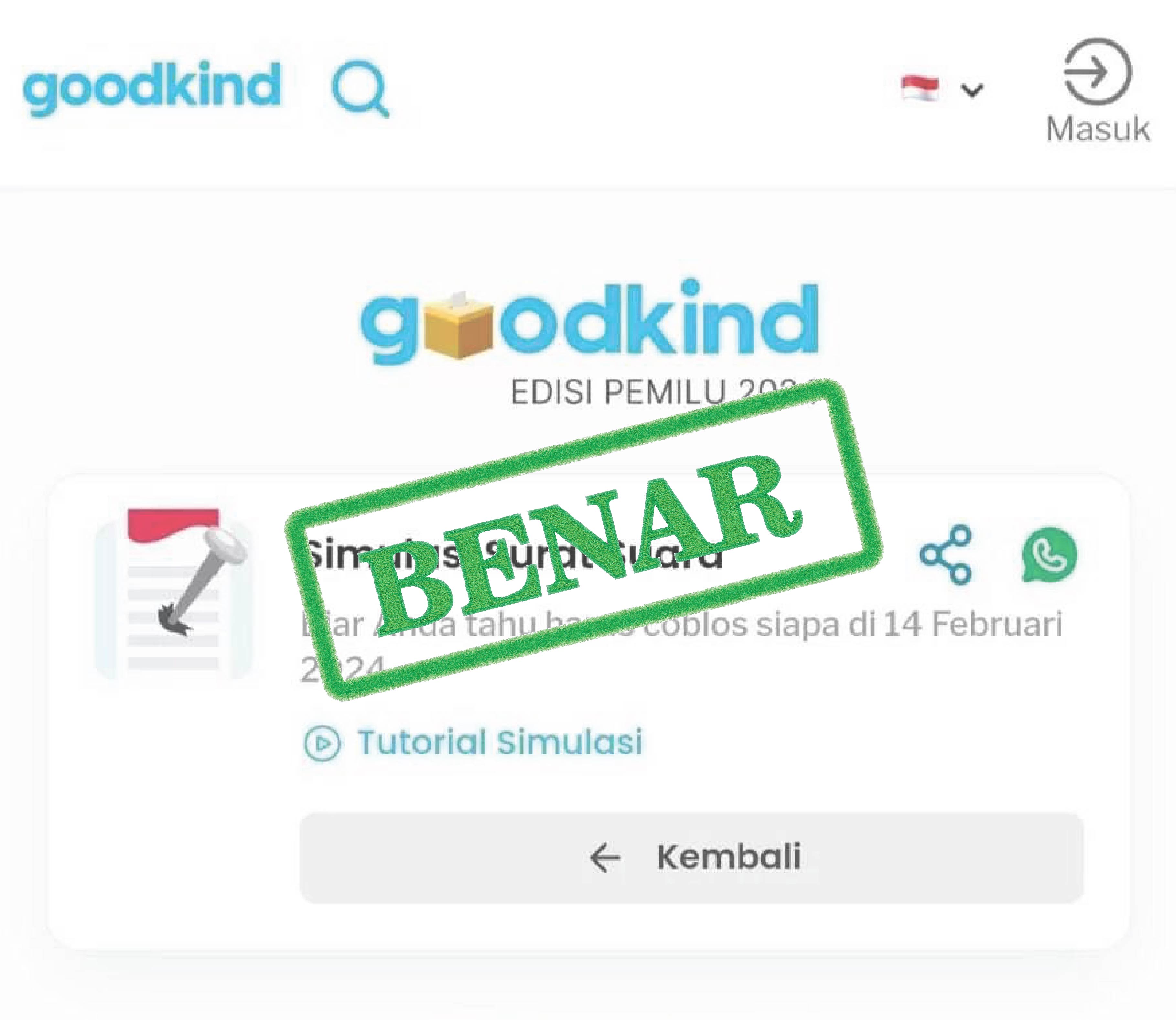 Situs goodkind.id untuk simulasi surat suara dan mengenali calon legislatif.