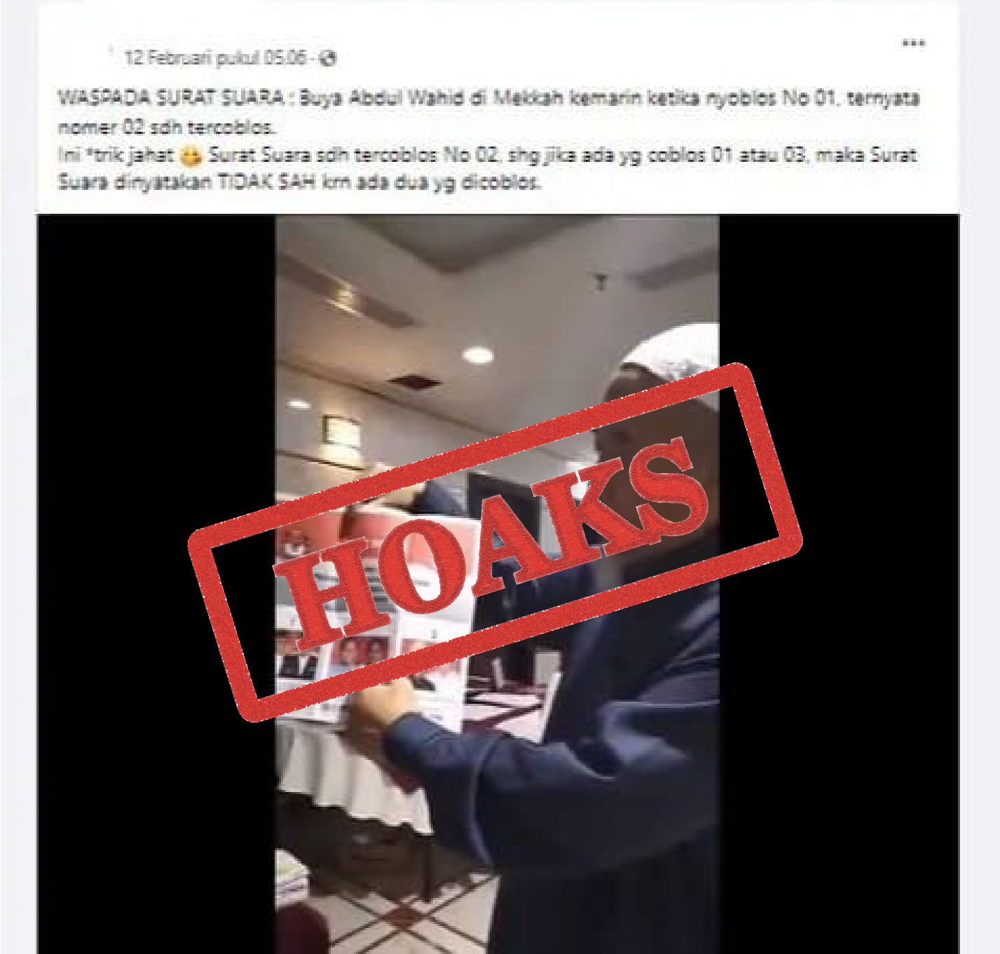 Foto pencoblosan surat suara di Makkah yang tersebar di internet.