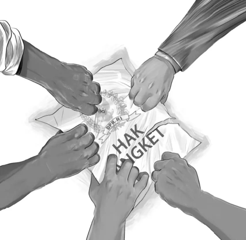 Ilustrasi hak angket DPR.