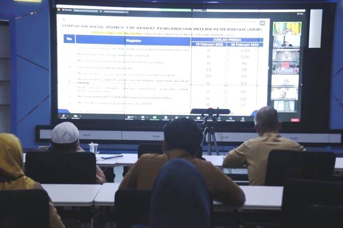 KOORDINASI: Rapat Koordinasi Pengendalian Inflasi Daerah Tahun 2024 edisi pembahasan minggu IV Bulan Februari di TCM Room Kantor Wali Kota, baru-baru ini.