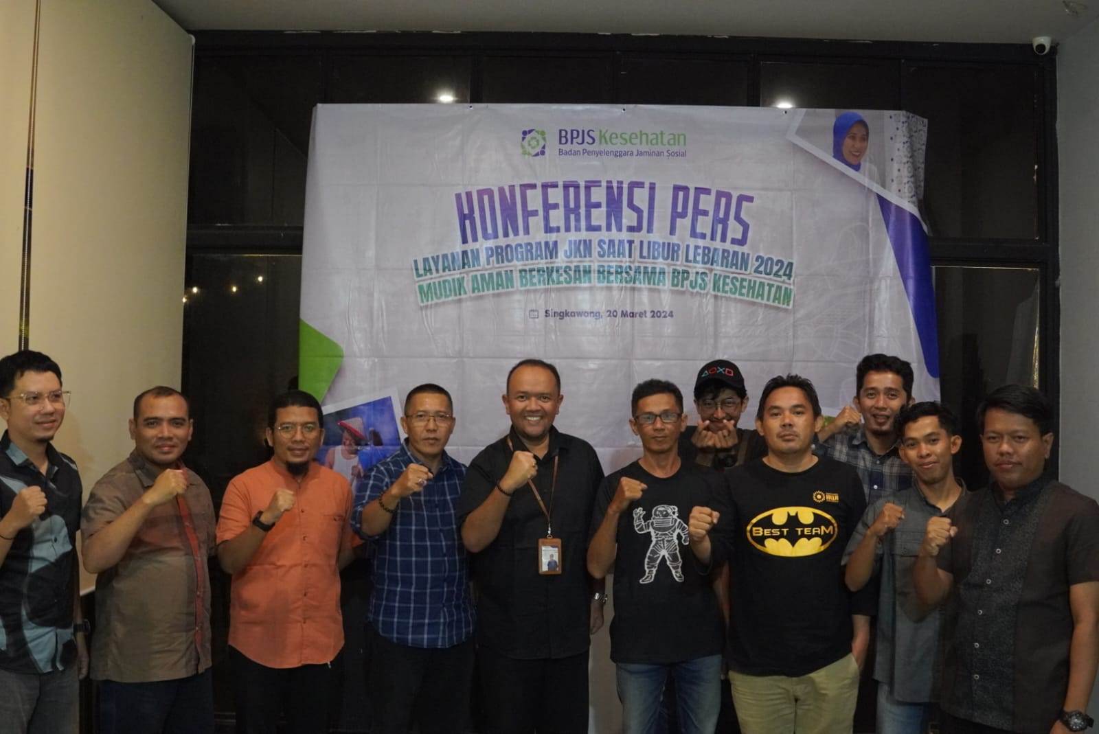 KONFERENSI PERS: BPJS Kesehatan Singkawang melakukan konfrensi pers bersama awak media di Kota Singkawang.