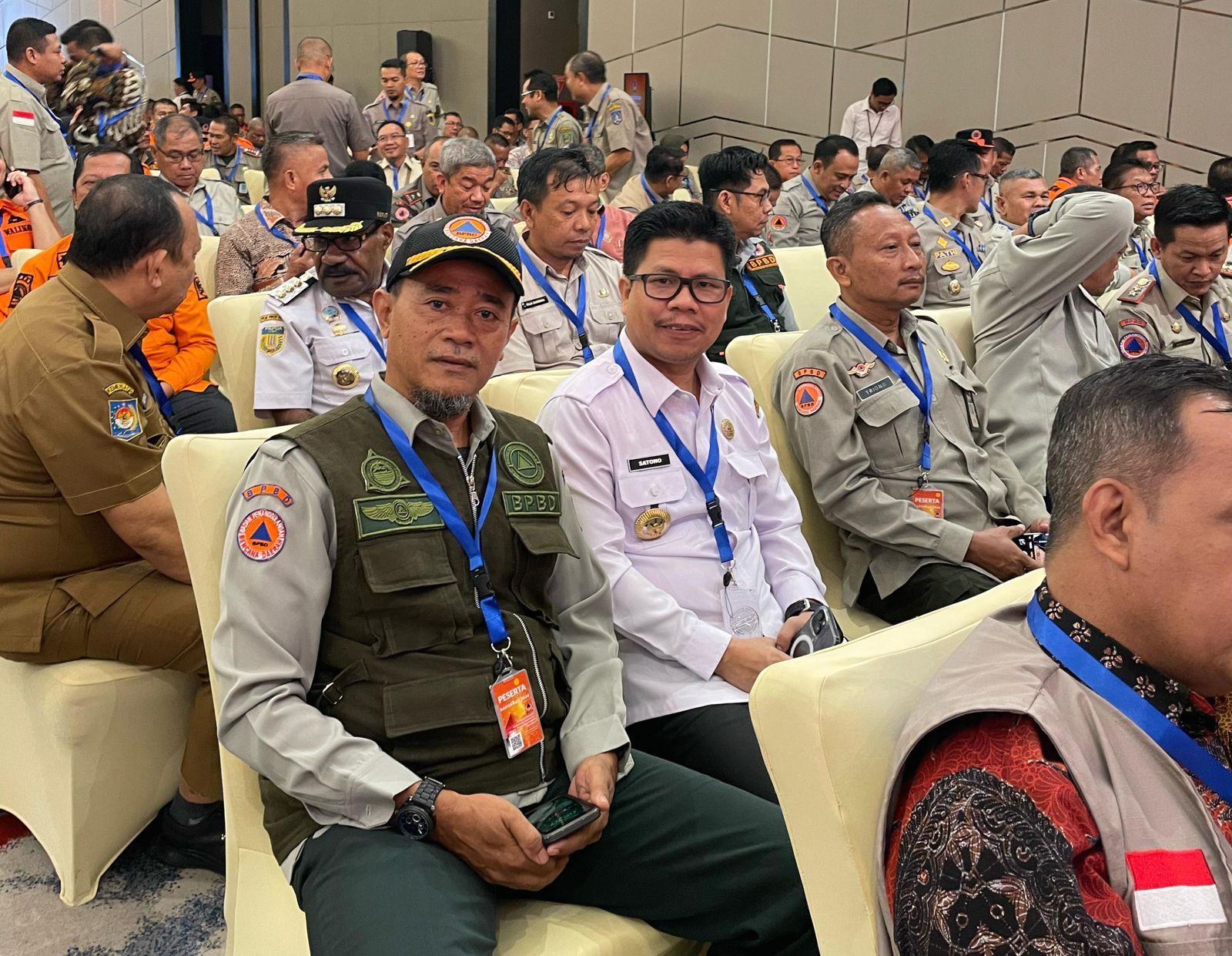 HADIR: Bupati Sambas Satono saat hadiri Rakornas penanggulangan bencana di Jakarta belum lama ini.