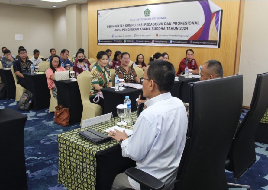 PELATIHAN: Kegiatan Peningkatan Kompetensi Pedagogik dan Profesional Guru Pendidikan Agama Buddha Tahun 2024 di Kota Singkawang.