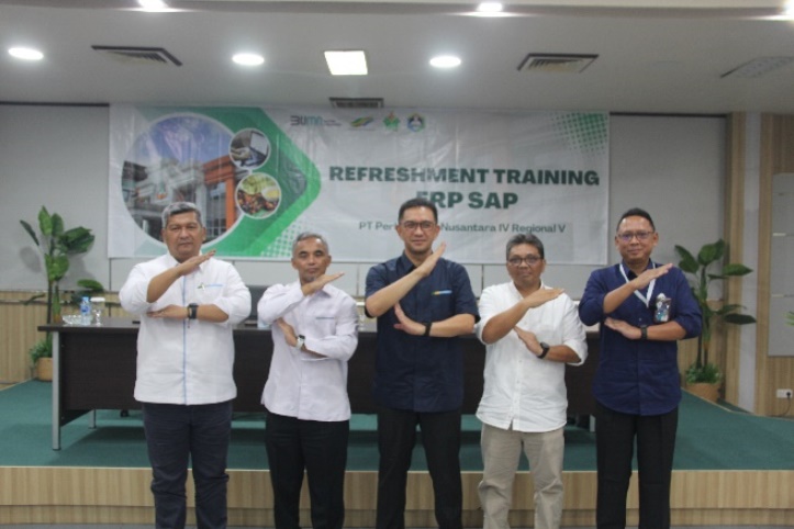 KAPASITAS : Kegiatan Refreshment Training ERP SAP PTPN IV Regional V digelar untuk tingkatkan kapasitas karyawan