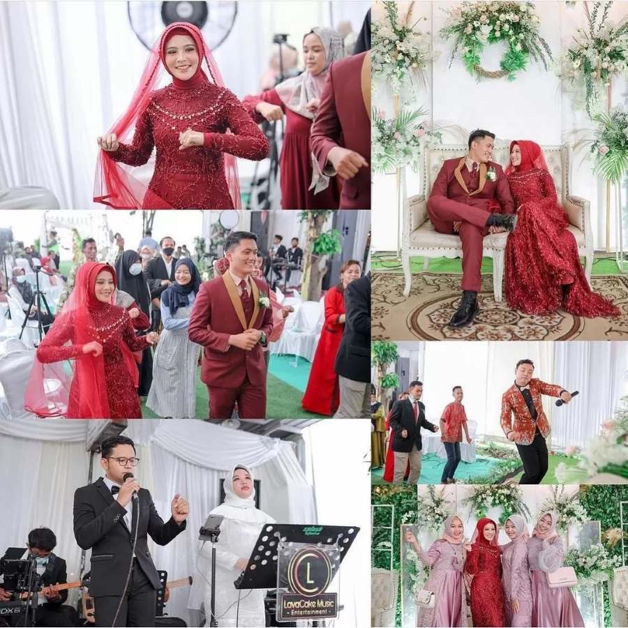 Rian Dwi Wicaksono dan Fadhilatun Nikmah saat melangsungkan pesta pernikahan, Juni 2021.