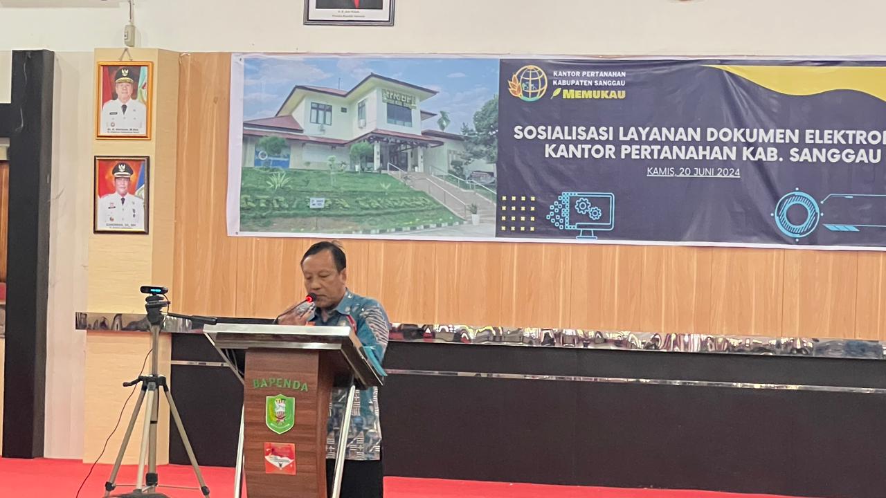 Suasana sosialisasi eksternal layanan dokumen elektronik yang digelar BPN Sanggau