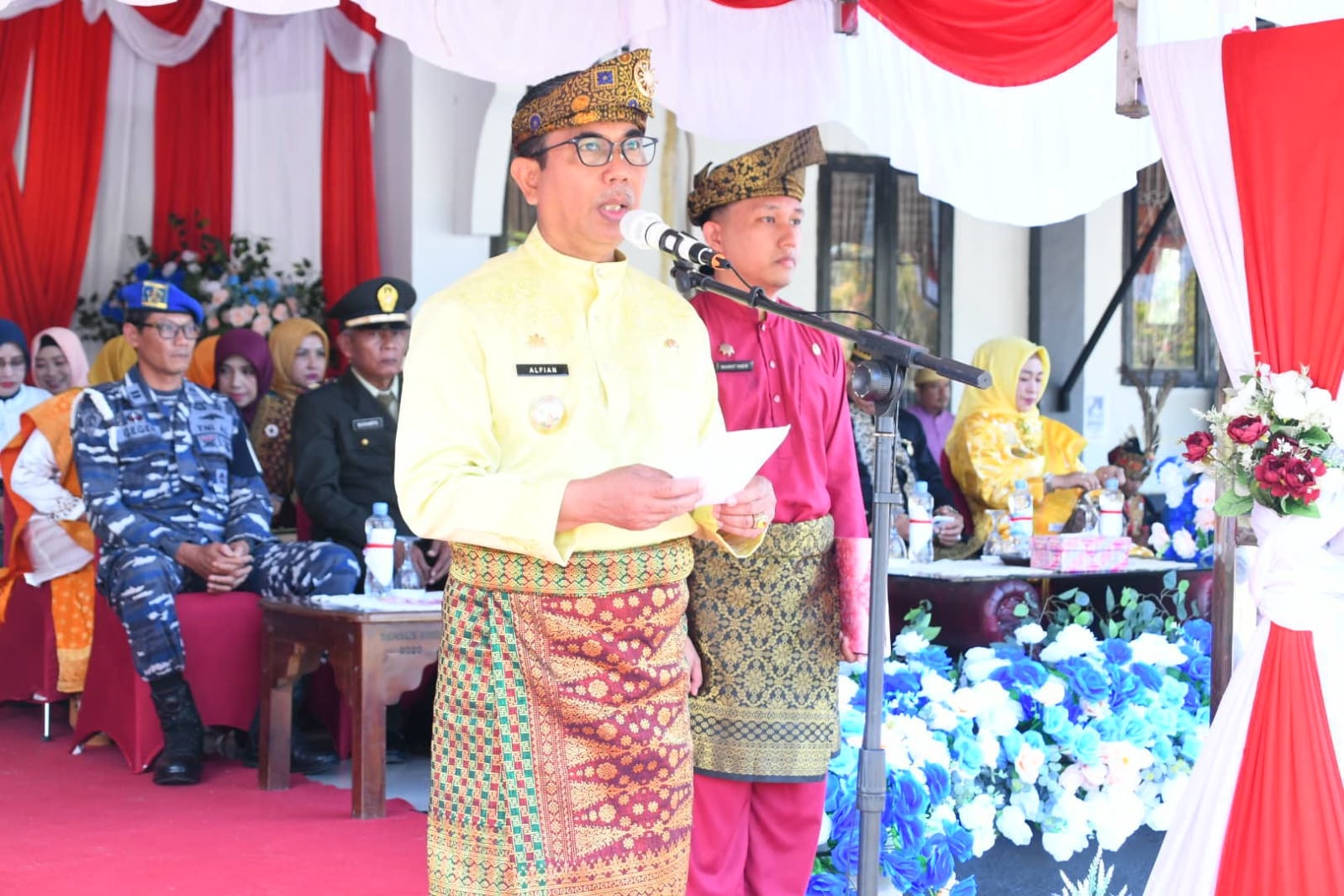 HARI JADI: Upacara peringatan Hari Jadi Kabupaten Kayong Utara ke 17 tahun.