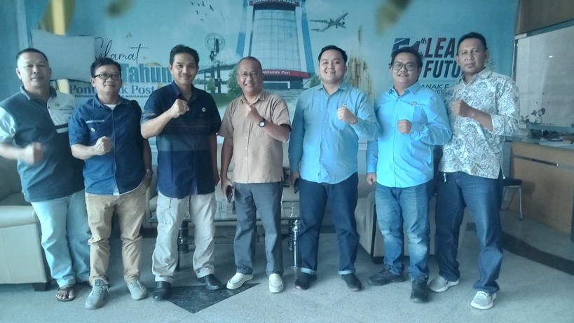 Kunjungan Pengurus PWI Kalbar periode 2024-2029 ke Pontianak Post, Kamis (27/6).