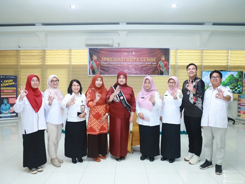 Bunda Genre Kota Pontianak, Anita Ani Sofian saat membuat audisi Duta Genre 2024.