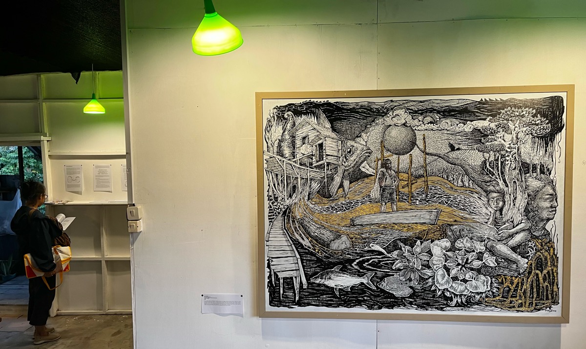 Salah satu lukisan yang dipamerkan di Pameran Kuli Kile