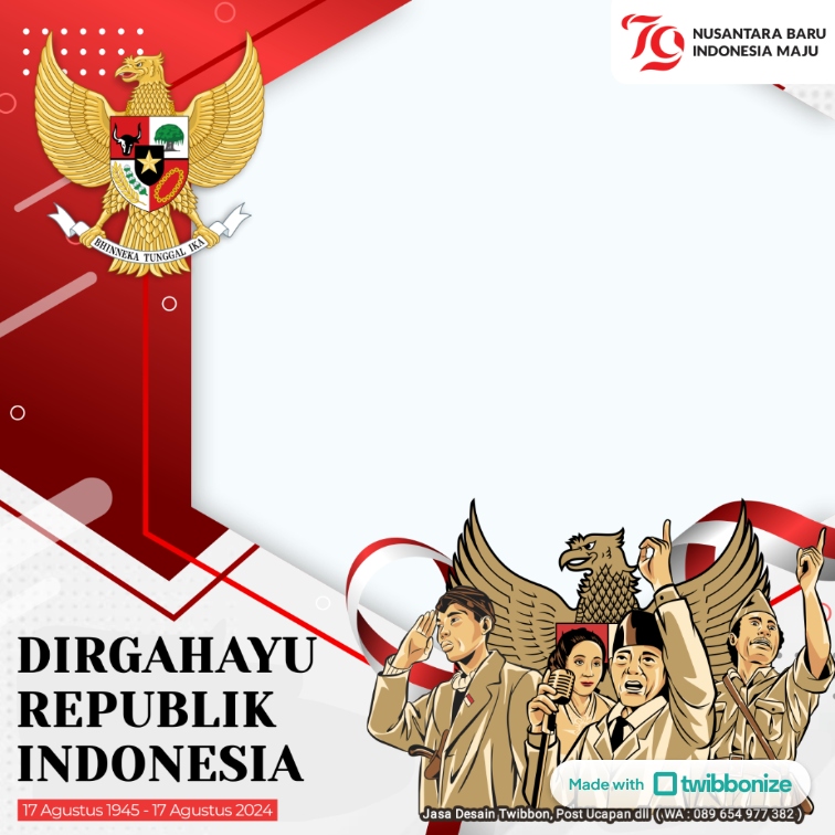 Twibbon HUT ke-79 RI 17 Agustus 2024. (TWIBBONIZE)