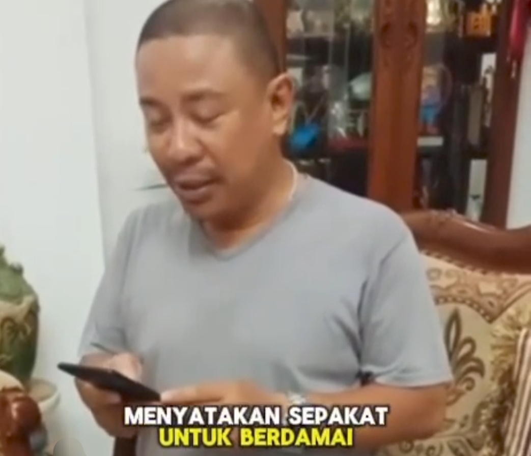 Tangkapan layar video pengakuan damai Iwan Darmawan. (ISTIMEWA)