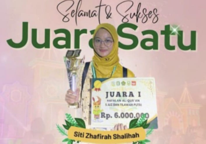 WAKIL KALBAR: Siti Zhafira Shalihah putri asal Kapuas Hulu yang mewakili Kalbar dalam ajang MTQ tingkat Nasional di Kaltim.