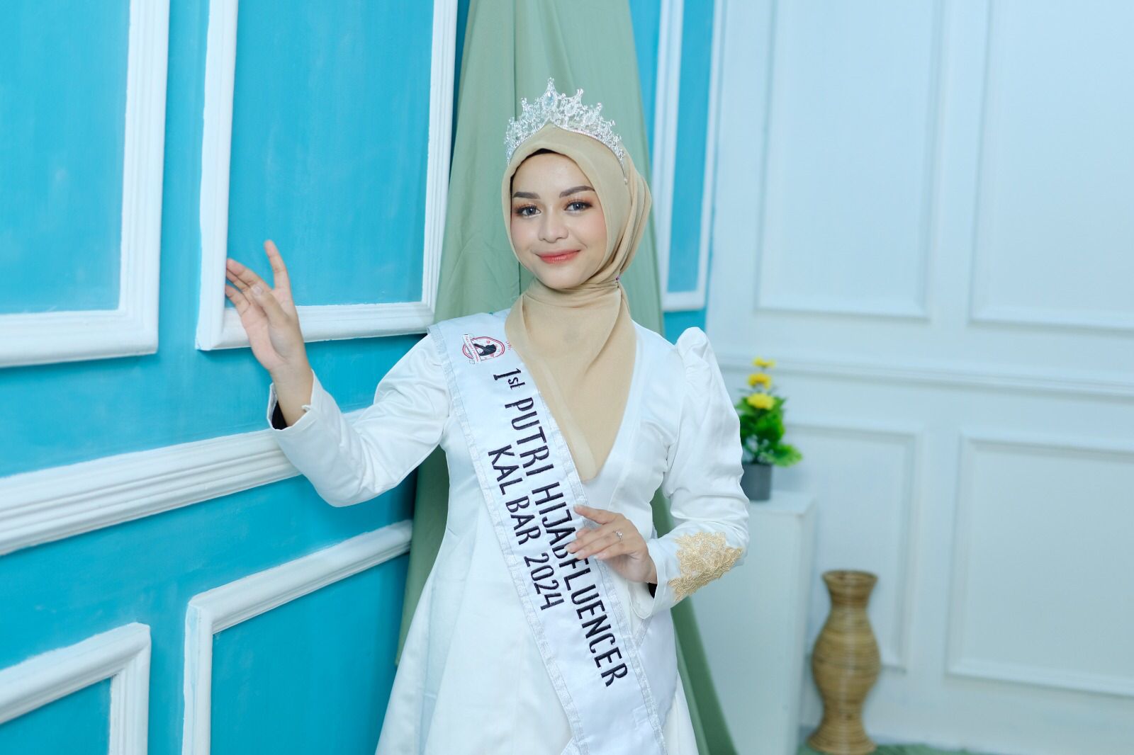 Sofia, remaja Putri asal Sayang Sedayu Teluk Keramat Sambas menjadi wakil Kalbar II pada ajang putri hijab Influencer. (ISTIMEWA)