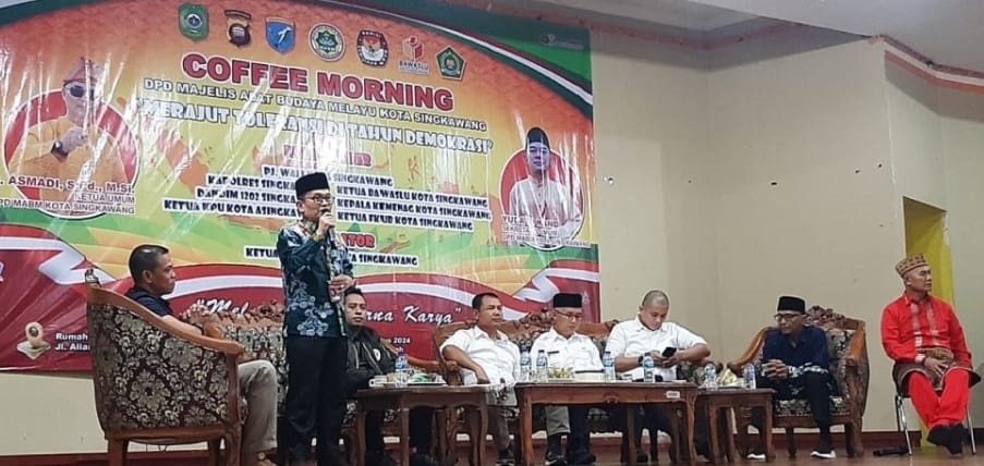 MERAJUT TOLERANSI: MABM Kota Singkawang menggelar coffee morning bertema &ldquo;Merajut Toleransi di Tahun Demokrasi&rdquo; pada Rabu (21/8) di Kota Singkawang.