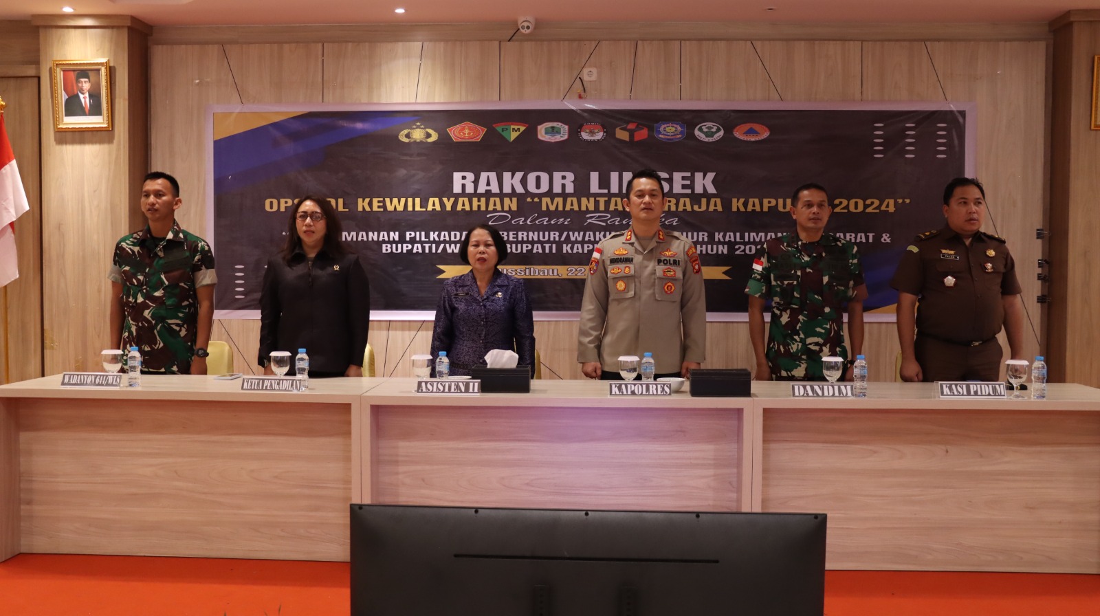 SINERGI: Rakor Lintas Sektoral yang dilaksanakan Polres Kapuas Hulu menjelang Pilkada serentak 2024.(ISTIMEWA)