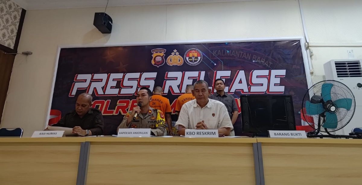 UNGKAP: Press rilis pengungkapan kasus pencurian di Mapolres Mempawah.(ISTIMEWA)