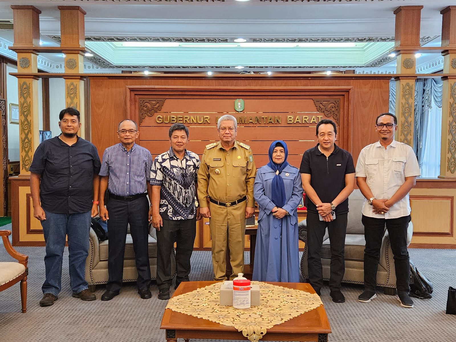 Pengurus Hiswana Migas Pontianak saat audiensi bersama Pj Gubernur Kalbar, Harisson.