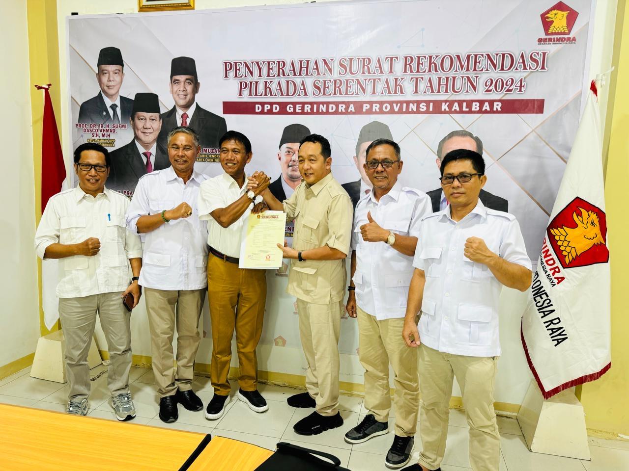 DUKUNGAN PARTAI: Pasangan Farhan-Leo mendapatkan dukungan dari Partai Gerindra.