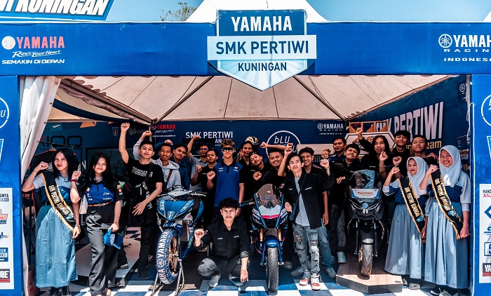 Coaching clinic dan meet & greet bersama Aldi Satya Mahendra diikuti dengan antusias oleh para siswa SMK Pertiwi Kuningan.