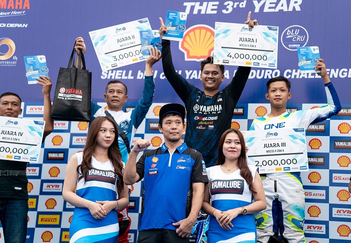 Para pemenang Shell bLU cRU Yamaha Enduro Challenge 2024.