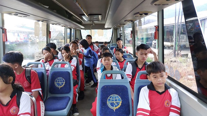 BUS : Pengoperasian bus sekolah oleh Dinas Perhubungan Kota Singkawang.