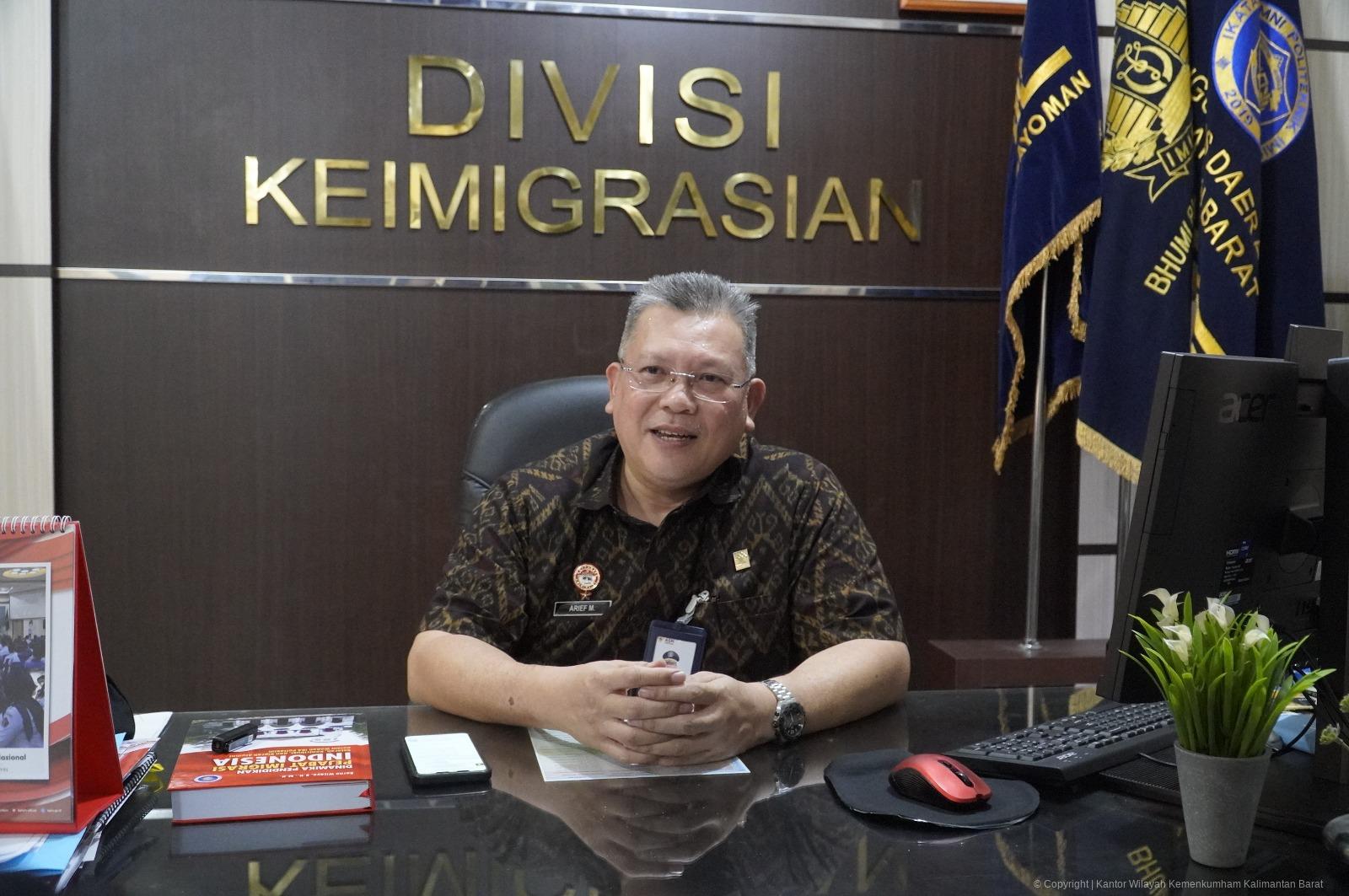 Kepala Divisi Imigrasi Kanwil Kemenkumham Kalimantan Barat, Arief Munandar. (ISTIMEWA)
