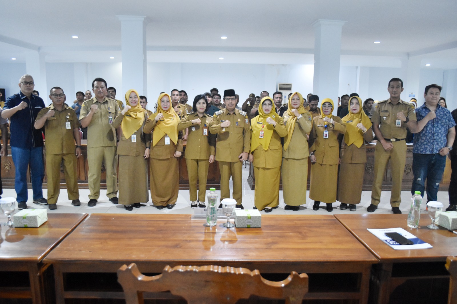 SOSIALISASI : Kegiatan sosialisasi bekerja ke luar negeri secara prosedural yang dilaksanakan Disperindagnaker.