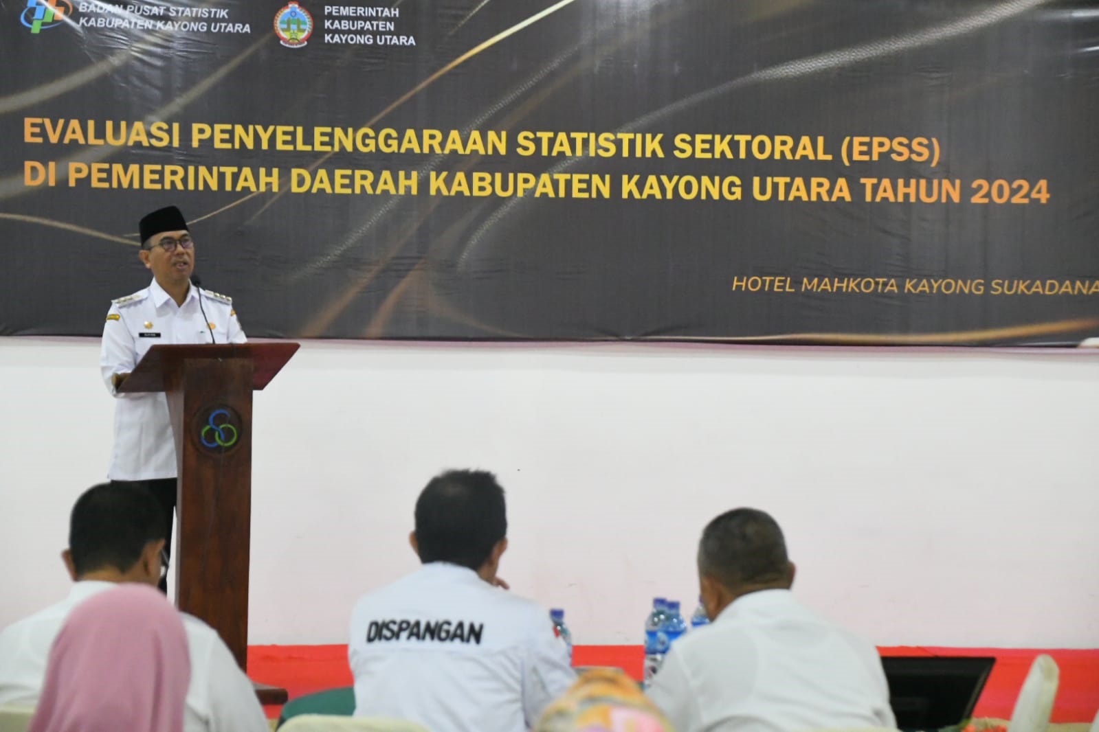 EPSS: Penjabat (Pj) Bupati pada Evaluasi Penyelenggaraan Statistik Sektoral (EPSS) Kabupaten Kayong Utara Tahun 2024, di Mahkota Hotel, Sukadana, Rabu (11/9).