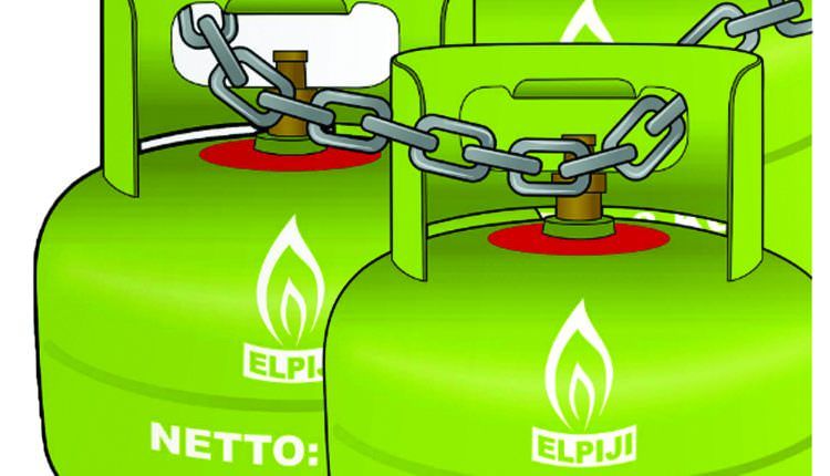 Ilustrasi tabung gas elpiji.