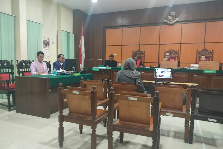 sidang gugatan perbuatan melawan hukum dengan tergugat Hotel Golden Tulip pada Rabu (11/9). (ISTIMEWA)