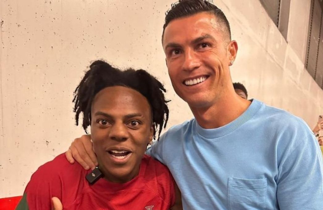 IShowSpeed ketika bertemu idolanya Cristiano Ronaldo. (Instagram @ishowspeed)