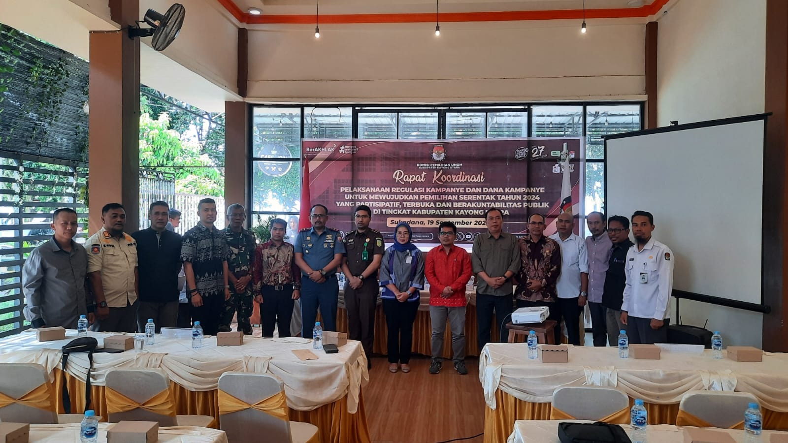 RAPAT KOORDINASI: KPU Kayong Utara menggelar Rapat Koordinasi Regulasi Kampanye dan Dana Kampanye di Sukadana, belum lama ini.