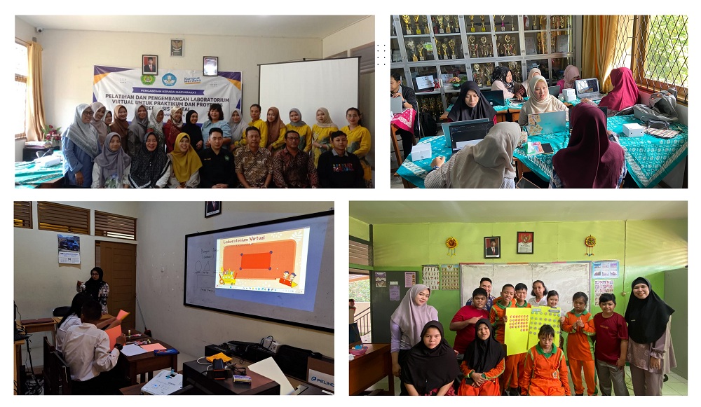 Kegiatan PKM Universitas PGRI Pontianak berupa Pengembangan dan Implementasi Laboratorium Virtual dan Proyek P5 yang berlangsung di Lembaga Pendidikan Sekolah Luar Biasa Dharma Asih Pontianak.