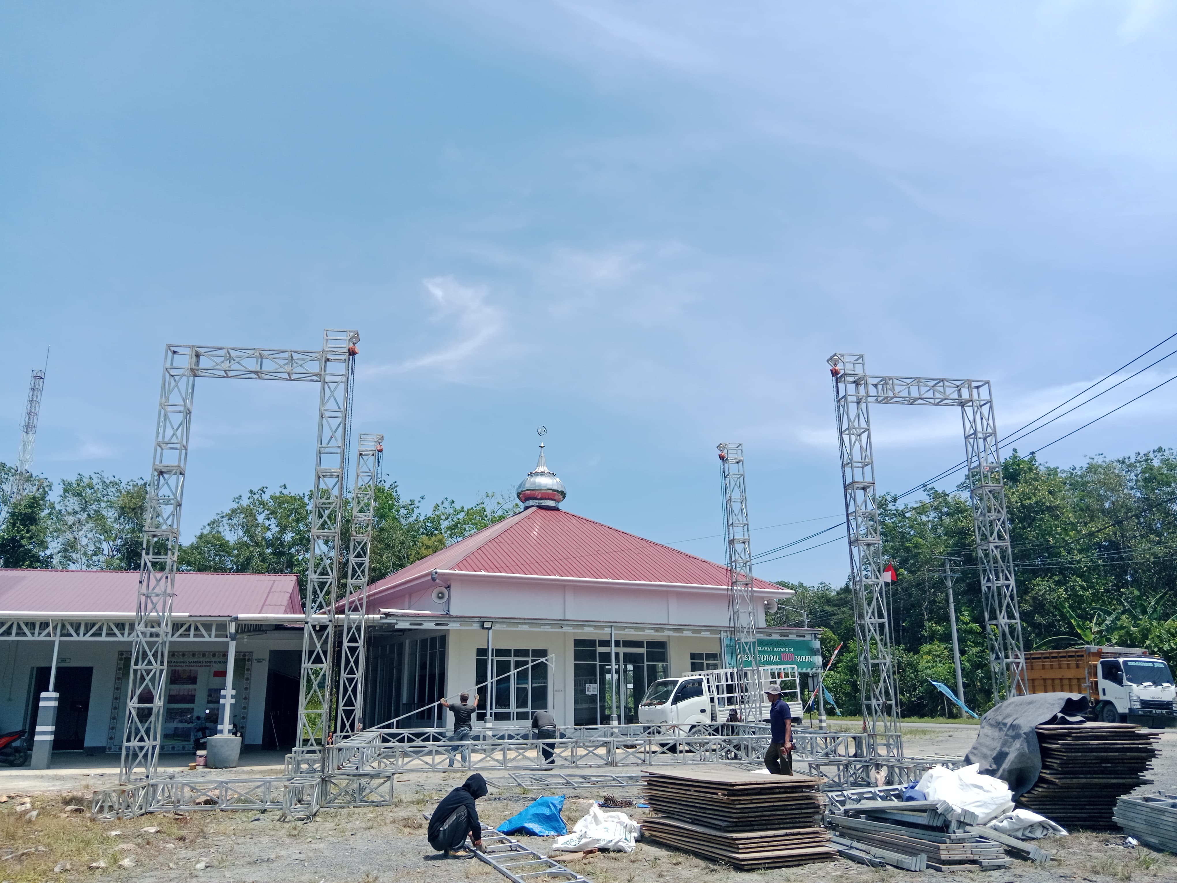 Persiapan Gema Sambas Bersholawat.